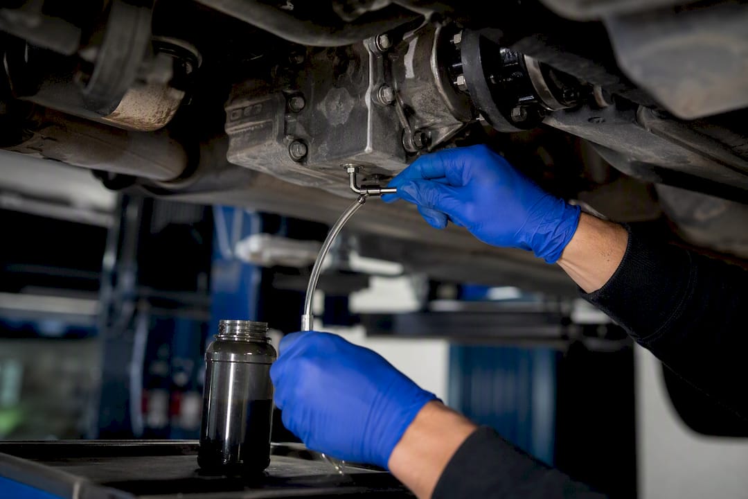 Mechanic servicing anonymous Haldex coupling