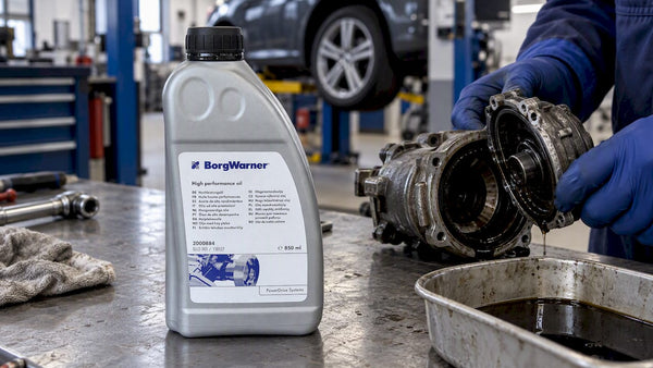 BorgWarner Haldex oil beside coupling parts