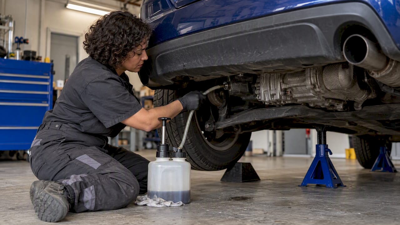 Owner manually fills a Haldex coupling at home